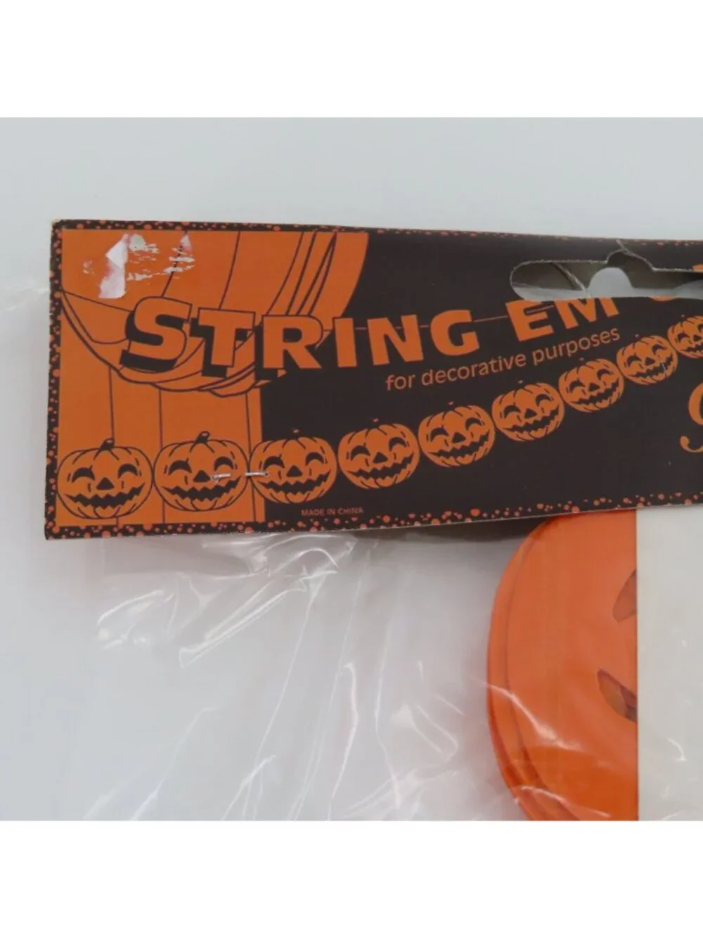 Bethany Lowe String Em Outs Halloween Spider Jack O Lantern Paper Garland NEW